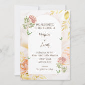 Invitation de mariage florale et élégante (Devant)