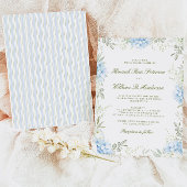 Invitation de mariage florale Hydrangea élégante