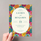 Invitation de mariage florale joyeuse (In situ (ordinateur de poche))