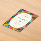 Invitation de mariage florale joyeuse (Poser)