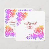 Invitation de mariage florale magnifique (Devant / Derrière)