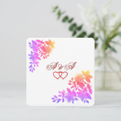 Invitation de mariage florale magnifique (Debout devant)