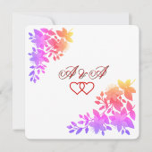 Invitation de mariage florale magnifique (Devant)