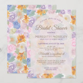Invitation de mariage florale magnifique (Devant / Derrière)