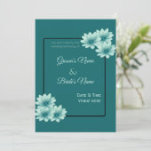 Invitation de mariage florale monochromatique mode (Debout devant)