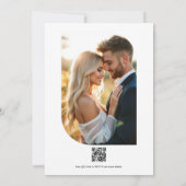 Invitation de mariage florale noire et verte forêt (Dos)