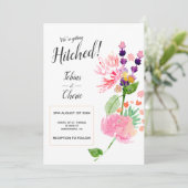 Invitation de mariage florale Nous nous marions (Debout devant)
