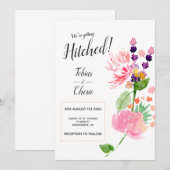 Invitation de mariage florale Nous nous marions (Devant / Derrière)