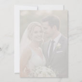 Invitation de mariage florale or simple (Dos)