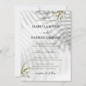 Invitation de mariage florale organique moderne (Devant)