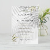Invitation de mariage florale organique moderne (Debout devant)