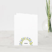 Invitation de mariage florale pour seniors (Dos)