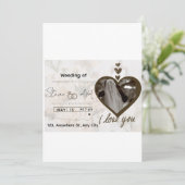Invitation de mariage florale romantique | Élégant (Debout devant)
