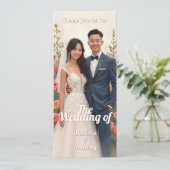 Invitation de mariage florale romantique style vin (Debout devant)