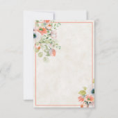 Invitation de mariage florale rose et bleue Budget (Devant)