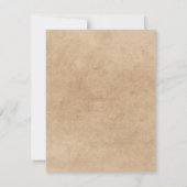 Invitation de mariage florale Rustique Kraft Bohèm (Dos)
