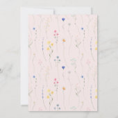 Invitation de mariage florale simple avec fleurs s (Dos)