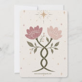 Invitation de mariage florale Tarot (Dos)