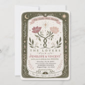 Invitation de mariage florale Tarot (Devant)