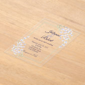 Invitation de mariage florale violette simple (Poser)