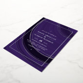 Invitation de Mariage Foil  Agate violet et argent (Rotation)