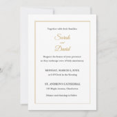 Invitation de mariage formelle classique. Calligra (Devant)