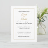Invitation de mariage formelle classique. Calligra (Debout devant)
