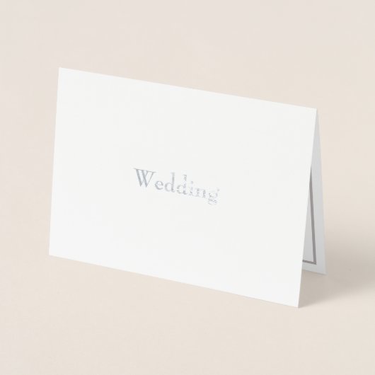 Invitation de mariage formelle en papier d'argent (Devant)