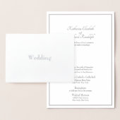 Invitation de mariage formelle en papier d'argent (Affichage)