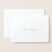 Invitation de mariage formelle en papier d'argent (Devant avec enveloppe)