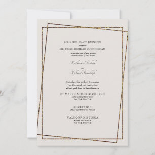 Invitation de mariage formelle neutre des deux par