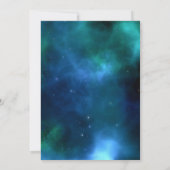 Invitation de mariage Galaxie Bleu Vert Nébuleuse (Dos)