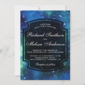 Invitation de mariage Galaxie Espace Céleste Moder (Devant)