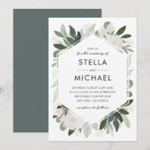 Invitation de mariage Garden Blush (Devant / Derrière)