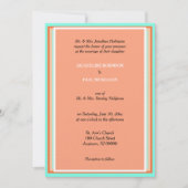 Invitation de mariage géométrique bleu de melon ca (Devant)