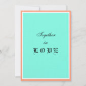 Invitation de mariage géométrique bleu de melon ca (Dos)
