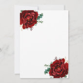 Invitation de mariage géométrique Gold et Merlot m (Dos)