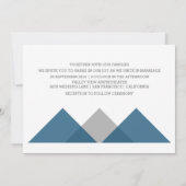 Invitation de mariage géométrique gris bleu (Dos)