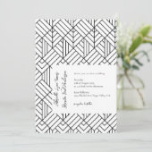 Invitation de mariage géométrique simple (Debout devant)