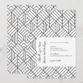 Invitation de mariage géométrique simple (Devant / Derrière)