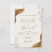 Invitation de mariage Gold Elegant (Devant)