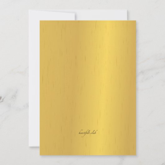 Invitation de mariage Gold Flora Bliss (Dos)