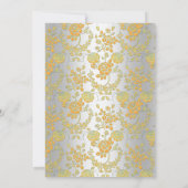 Invitation de mariage Gold Silver Rose (Dos)