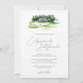 Invitation de mariage - Golf en Aquarelle (Devant)