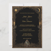 Invitation de mariage gothique céleste Halloween (Devant)