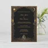 Invitation de mariage gothique céleste Halloween (Debout devant)