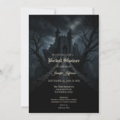 Invitation de mariage gothique de château pour Hal (Devant)
