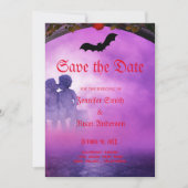 Invitation de mariage gothique élégant 'save the d (Devant)