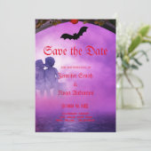 Invitation de mariage gothique élégant 'save the d (Debout devant)