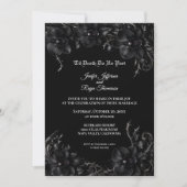 Invitation de mariage gothique élégante à l'orchid (Devant)